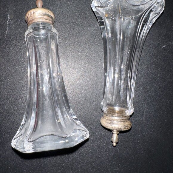 Vintage Salt Pepper Shaker Set FLAW DENTED CAP - Picture 9 of 14